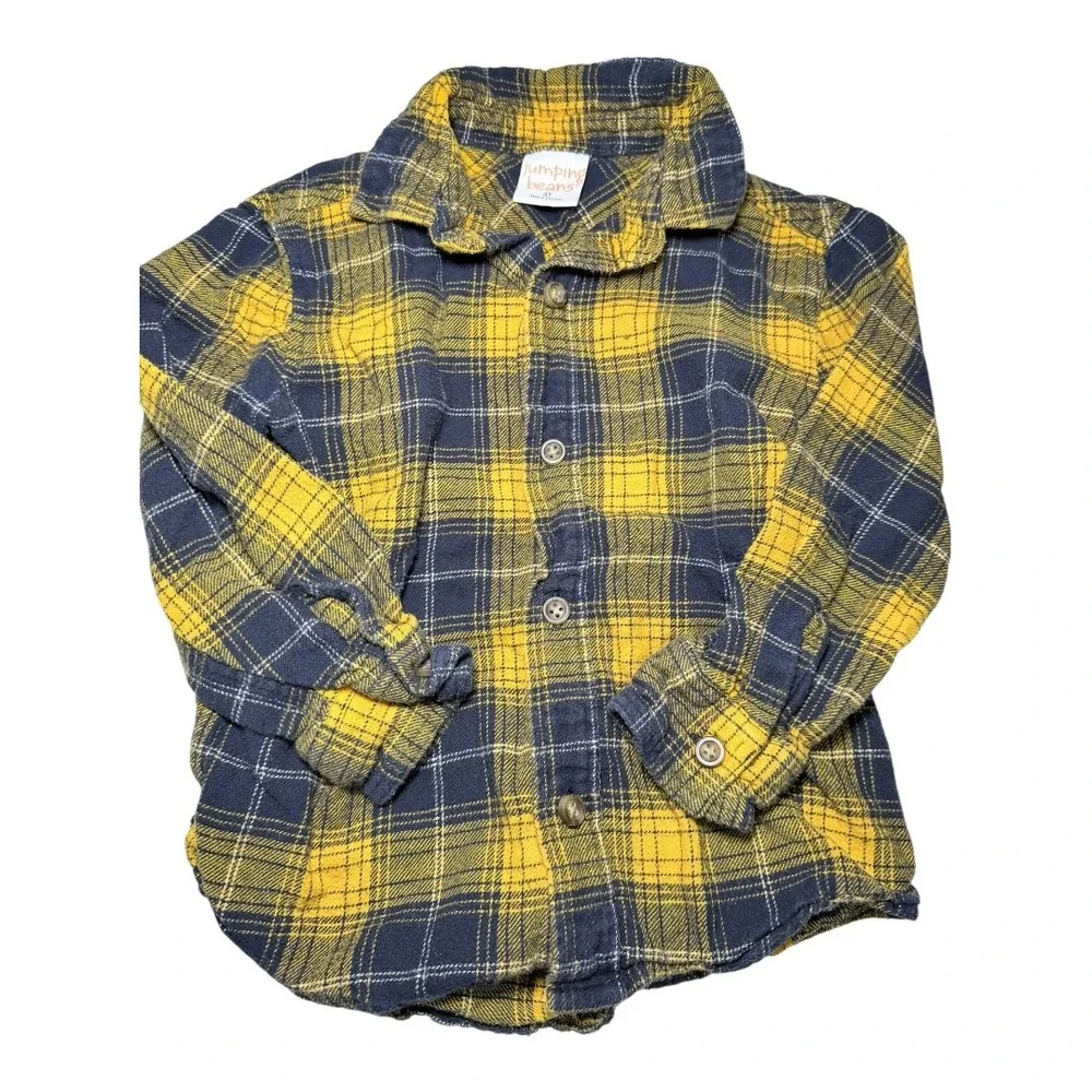 Carter's Wonder Nation Kids 3T Flannel Plaid Button Down Shirt Bundle Multicolor
